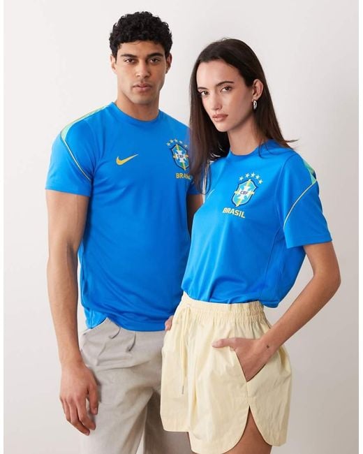 Nike Football Blue Nike Brazil World Cup 26 Backprint T-shirt