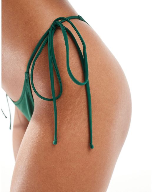 Weekday Green River Side Tie Bikini Bottom 2-pack