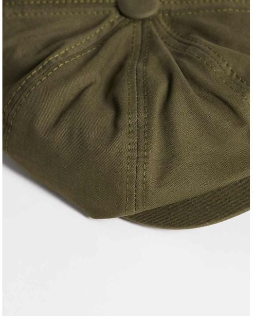 ASOS Green Baker Boy Cap for men