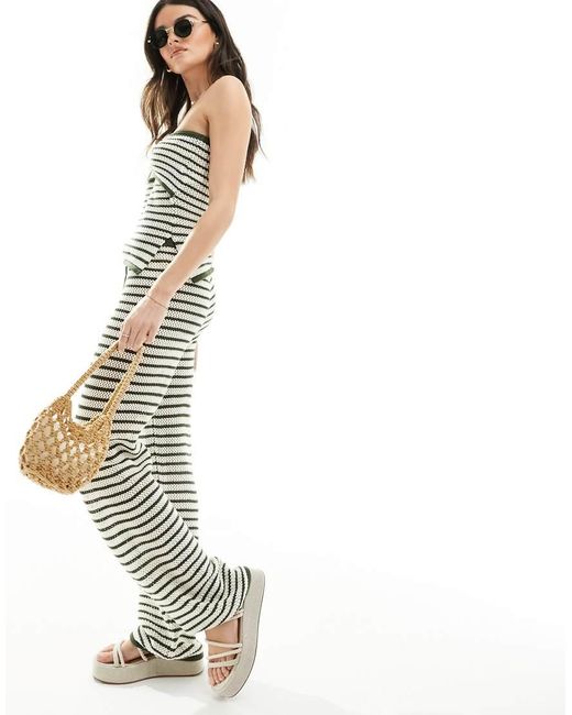 4th & Reckless Metallic Rafeli Crochet Knit Beach Pants