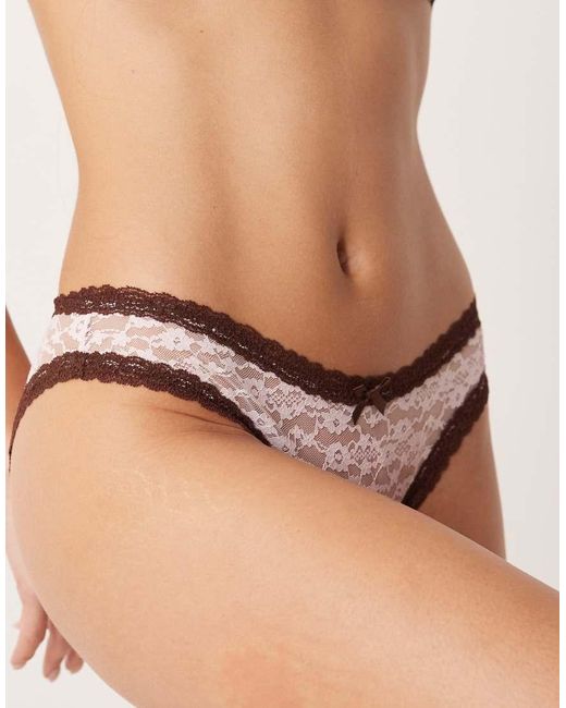For Love & Lemons Natural Pamela Cheeky Panty Co-ord
