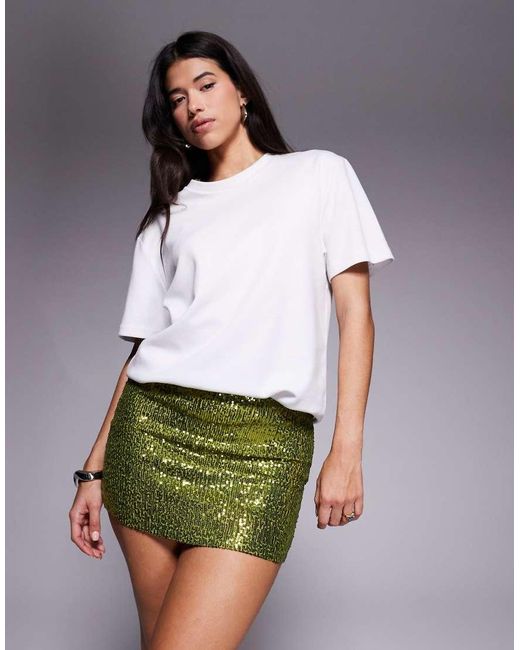 ASOS Mini-Skort Met Lovertjes in het Green