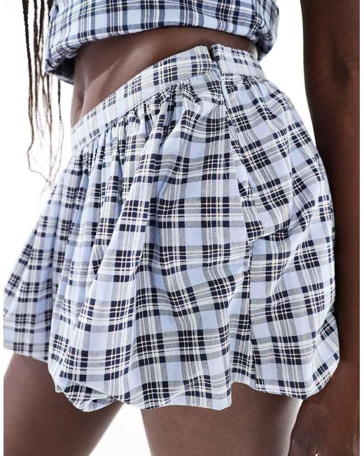Hollister Blue Bubble Mini Skirt Co-ord
