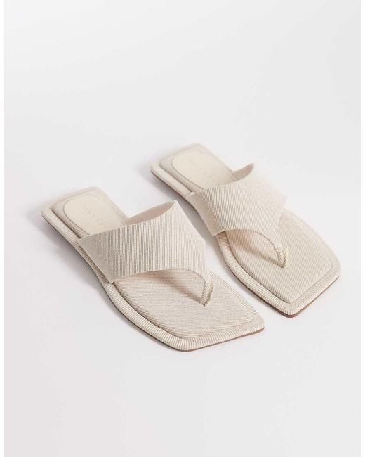ASOS Natural Feline Square Toe Sandal