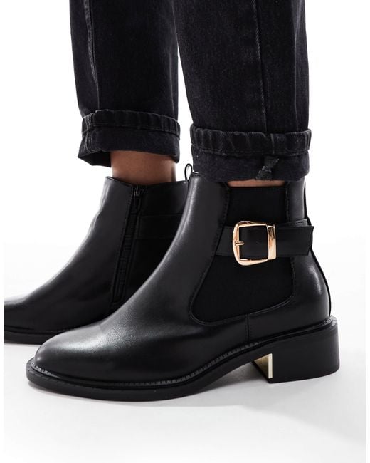 SEQWL Black Latte Refined Chelsea Boots