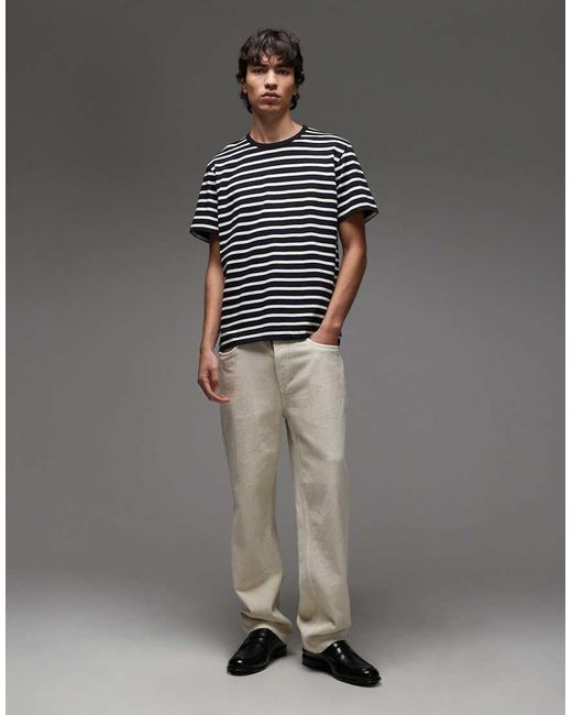 Camiseta A Rayas Azules Y Blancas Extragrande De Tejido Grueso De ARKET de hombre de color Multicolor