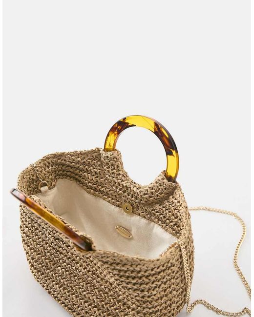 Pull&Bear Metallic Woven Bag