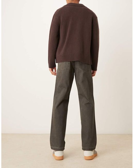 ASOS Natural Baggy Jeans for men