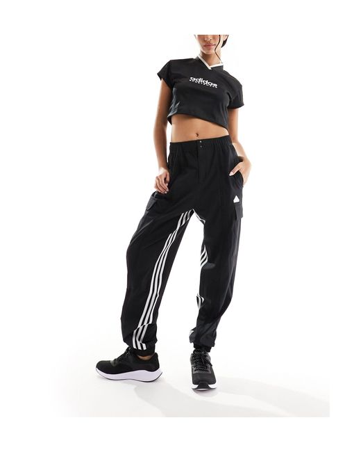 Adidas Originals Black Adidas Training Dance Cargo Trousers
