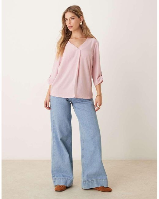 Jdy Pink V Neck Blouse