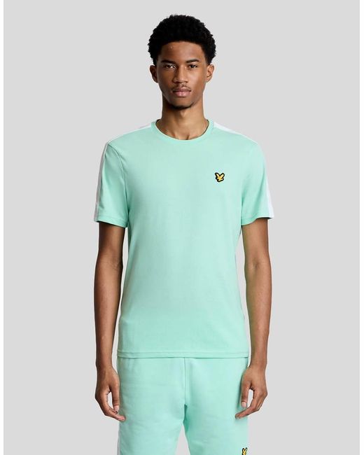 Lyle & Scott Green Ss T-Shirts Jacquard Tape T-Shirt for men