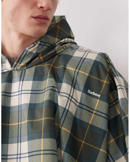 Barbour Natural Tartan Showerproof Poncho for men