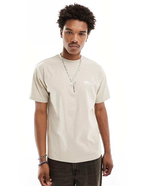 Dr. Denim White Trooper American 90s Cut Relaxed Fit T-shirt With 'world Traveller' Graphic Back Print for men