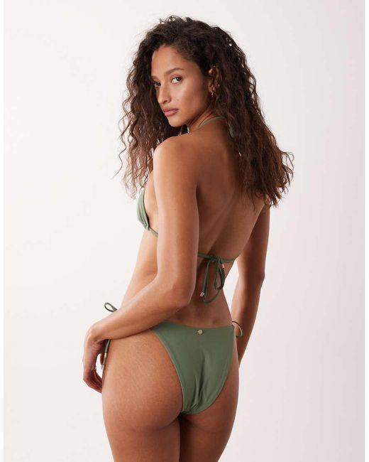 Rhythm Green Classic Tie Side Bikini Bottoms