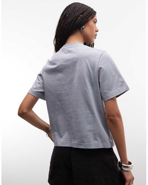 AllSaints Gray Ella Lisa Short Sleeve Embellished Logo T-shirt