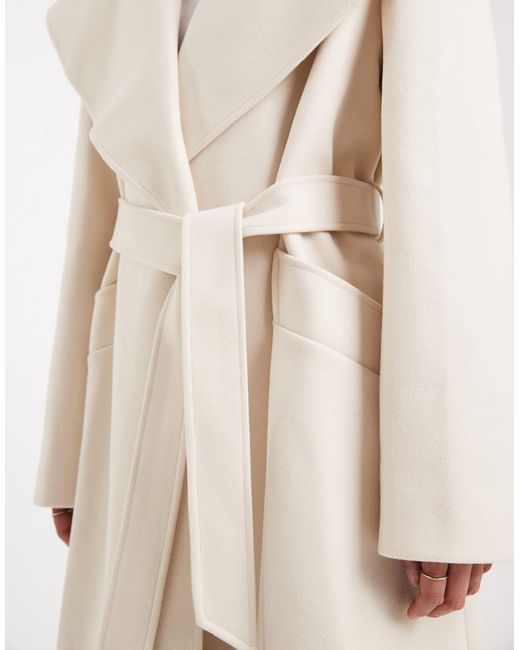 Miss Selfridge Natural Formal Wrap Coat