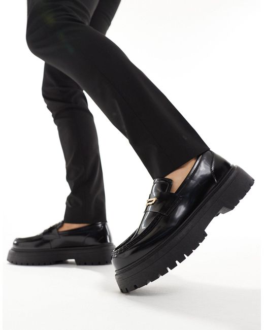 ASOS Black Chunky Loafers for men