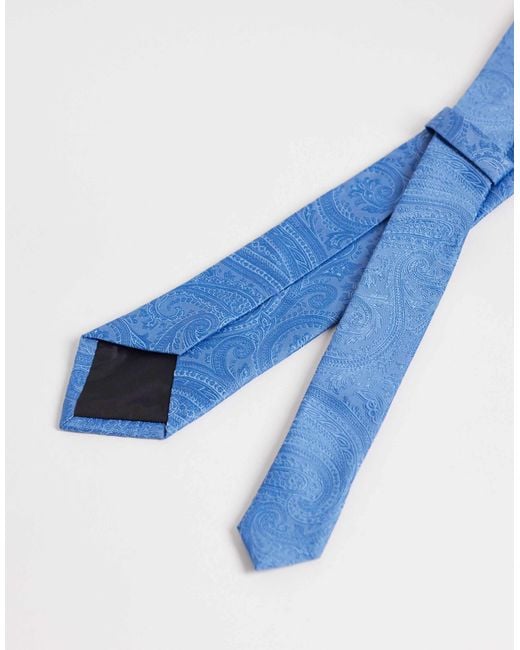 ASOS Blue Paisley Patterned Necktie for men