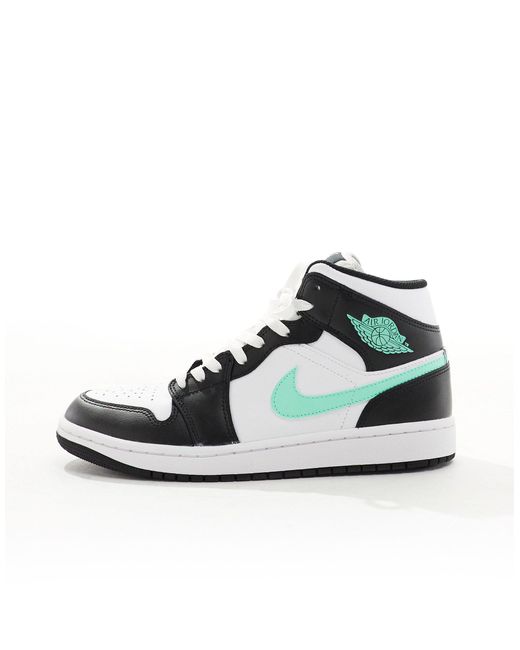 Air 1 mid - sneakers alte bianche, nere e verdi di Nike in Black