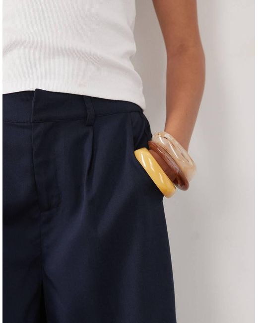 Threadbare Blue Tailored Bermuda Shorts