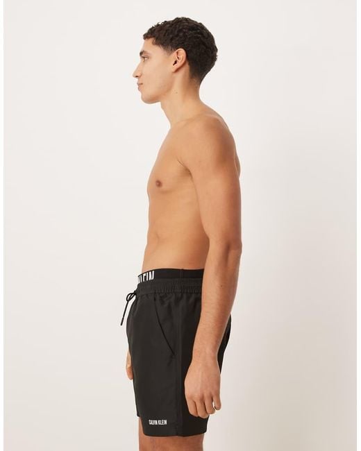 Calvin Klein Black Intense Power Logo Waistband Drawstring Boxer Briefs for men