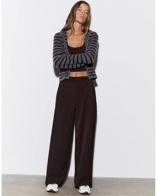 Stradivarius Brown Smart Trousers With Darts