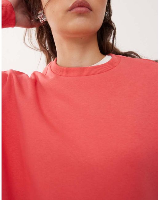 Collusion Red Heavyweight Boxy Sweat