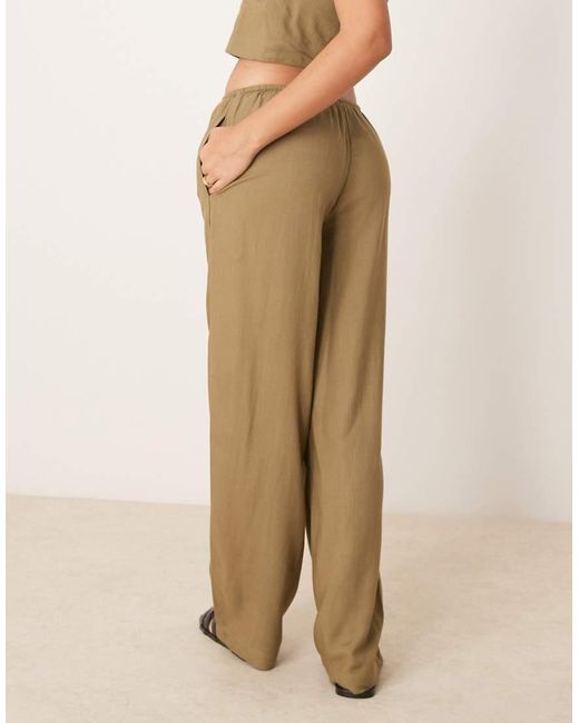 Iisla & Bird Natural Skinny Waistband Beach Trouser Co-ord