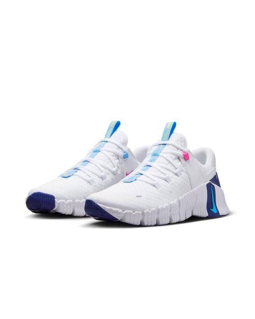 Free metcon 5 - sneakers bianche e blu di Nike in Blue da Uomo