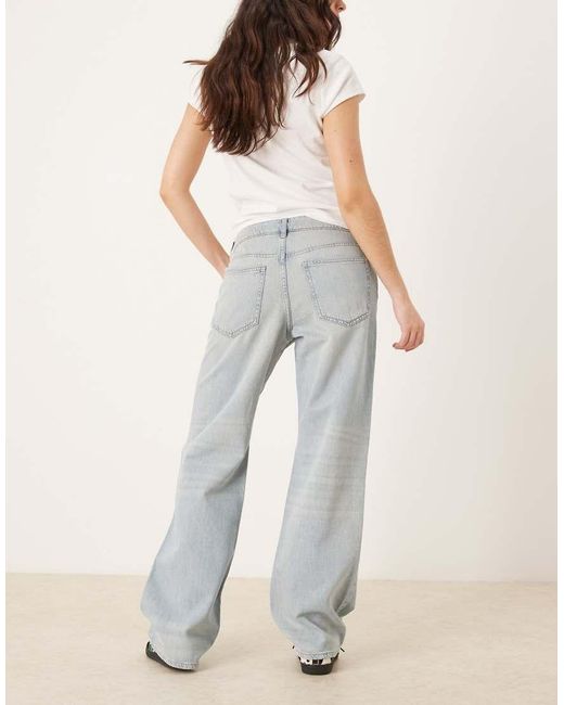 Vila White Palma Low Waist Wide Leg Jeans