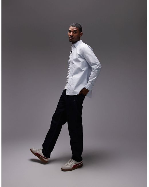 Tommy Hilfiger – langärmliges oxford-hemd mit en streifen in Gray für Herren
