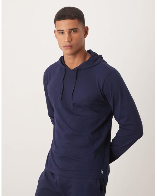 Top confort d'ensemble à capuche et manches longues avec logo Polo Ralph Lauren pour homme en coloris Blue