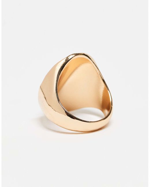 Reclaimed (vintage) Metallic Ring With Sand Stone