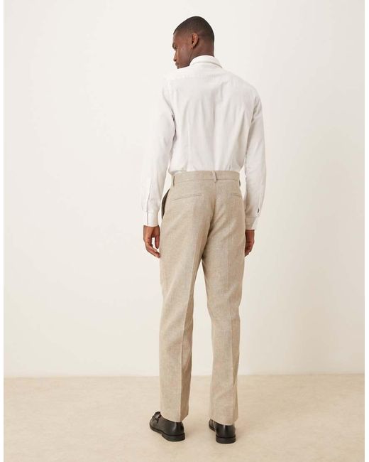Pantaloni Da Abito di ASOS in Natural da Uomo