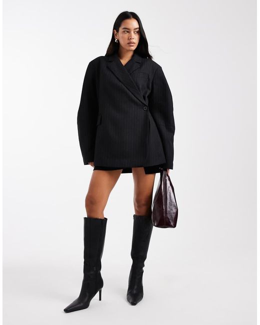 ASOS Black Extreme Wrap Blazer