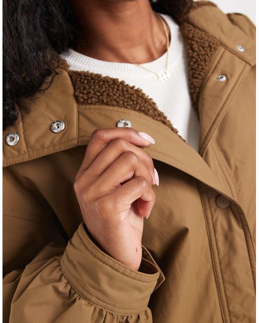 ASOS Multicolor Oversized Fleece Lined Rain Coat