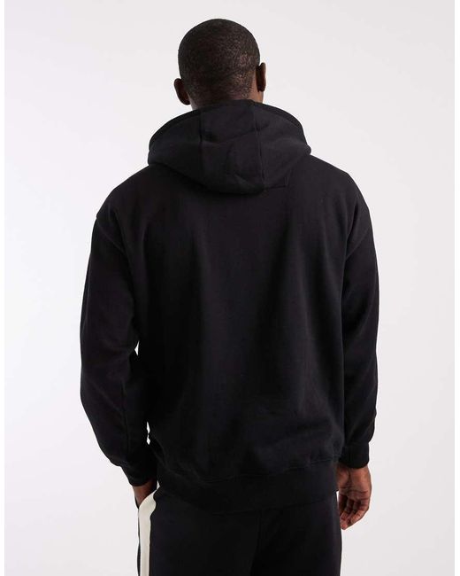 Threadbare Black Co-ord Relaxed Fit Hoodie With Side Stripe for men