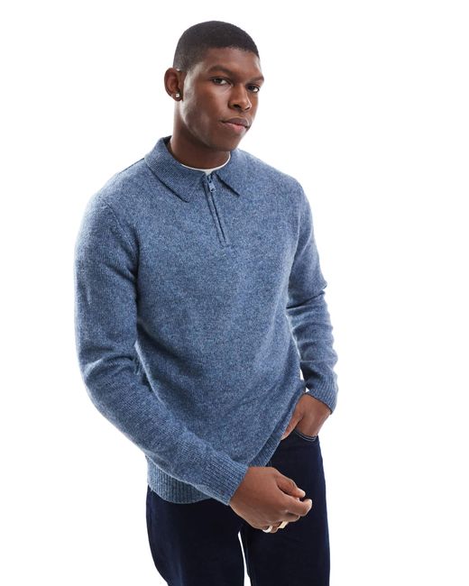 Threadbare – polo-strickpullover in Blue für Herren