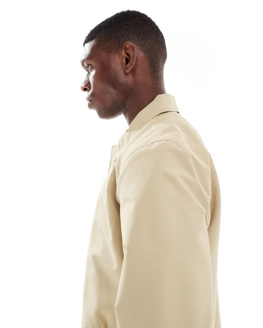 Only & Sons – lang geschnittener trenchcoat in Natural für Herren