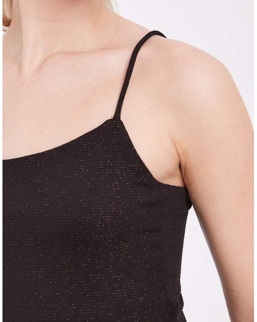 Vero Moda White Glitter Cami Strap Maxi Dress