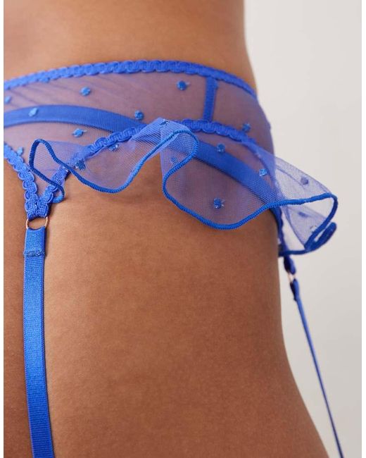 Untold Story Blue Don't Call Me Baby Suspender Belt