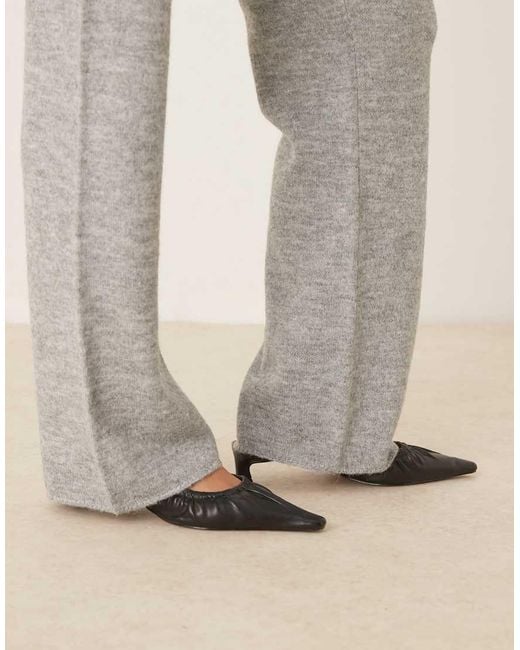 JJXX Natural Knitted Straight Leg Trousers