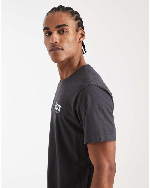 Levi's Black Fast Food Back Graphic Relaxed T-shirt for men