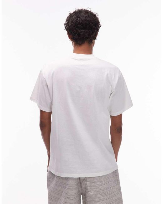 Camiseta Blanca De Corte Suelto No Play De Carhartt de hombre de color White