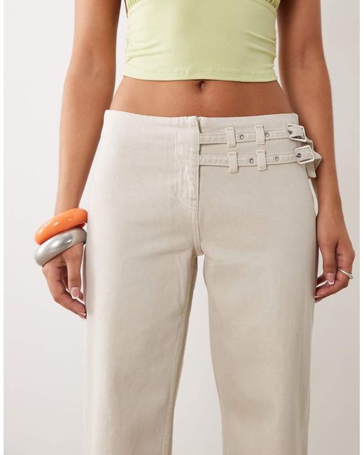 Mango Natural Teen Straight Jean With Buckles