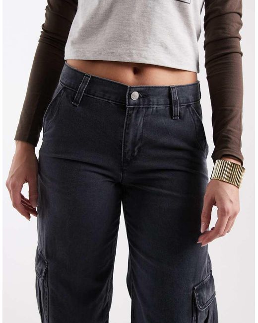 Levi's Blue Superlow Loose Cargo Trousers