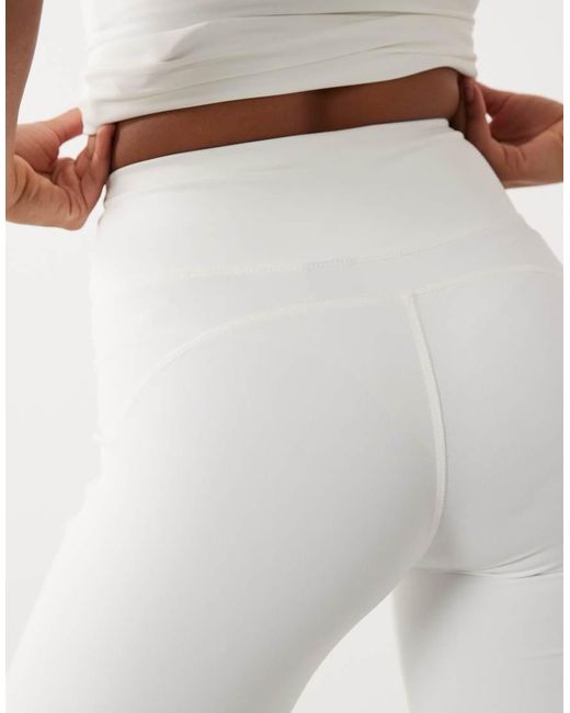 Gina Tricot White Mix And Match Flare Yoga leggings