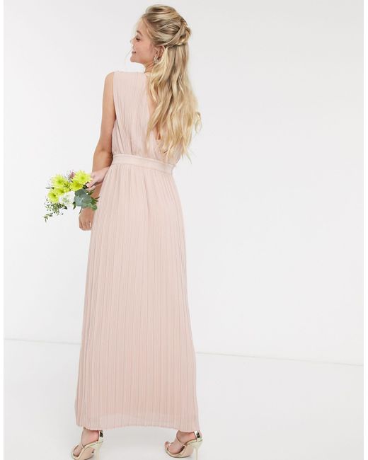yas pleated maxi dress
