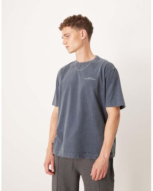 Camiseta Extragrande De Manga Corta Con Estampado Gráfico Vintage En La Espalda De Abercrombie & Fitch de hombre de color Gray