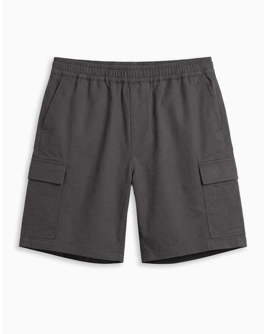 ASOS Gray Motionmax Four Way Stretch Co-Ord Shorter Length Cargo Shorts for men